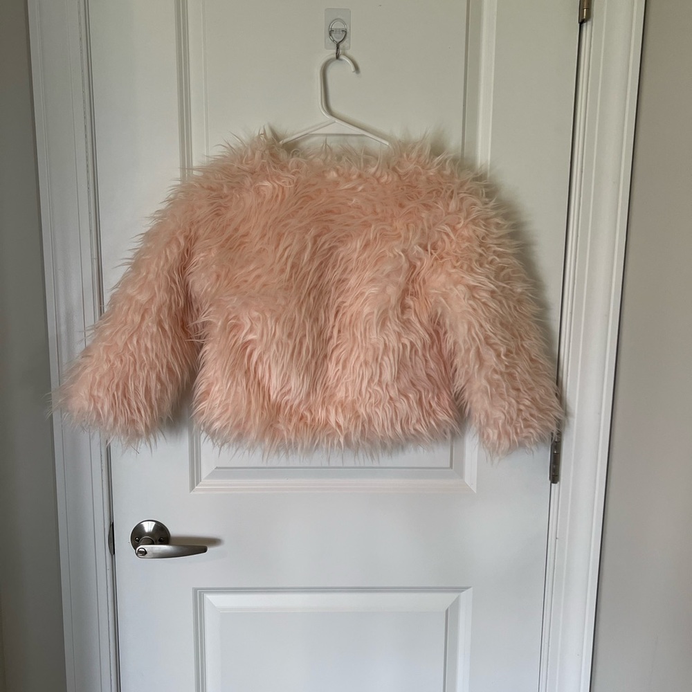 Cat & Jack Girls Faux Fur Jacket - Picture 4 of 4